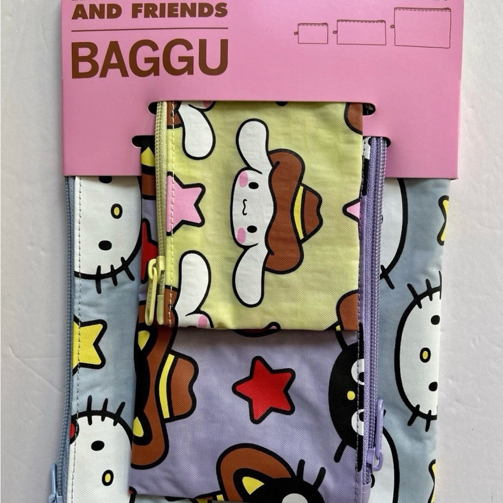Baggu Hello Kitty and Friends Western flat go pouches NWT - Picture 6 of 6